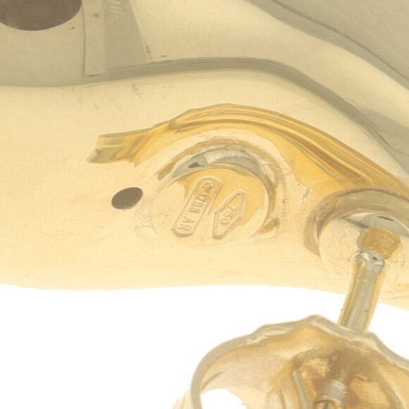 Yellow Gold Large Teardrop Stud Earrings - 18k Pierced - Picture 5 of 6